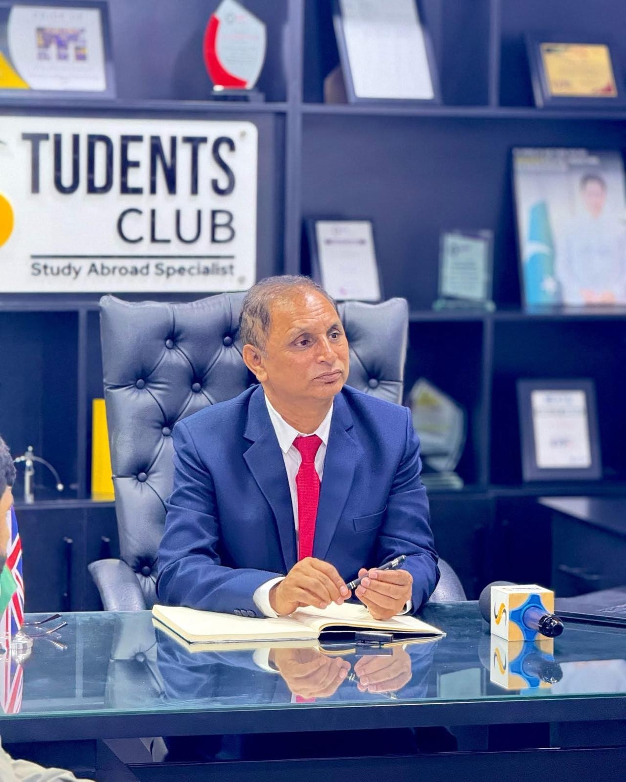 Dr. Amar Suhail at the Students Club office